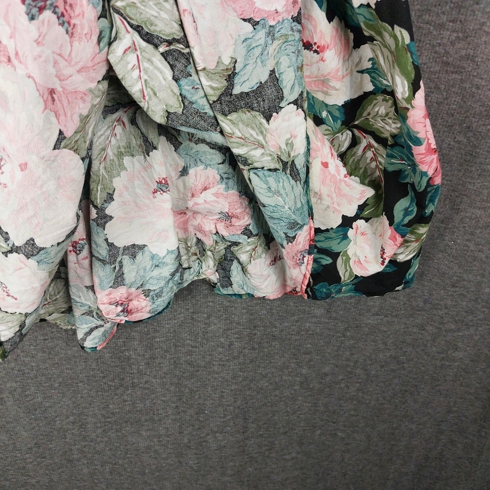 CAROL ANDERSON PETITES WOMENS VTG 90S BLACK FLORAL BELTED A LINE DRESS SZ 14P - Picture 6 of 15